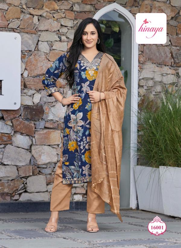 Hinaya Resham Vol 16 Kurti Pant With Dupatta Collection